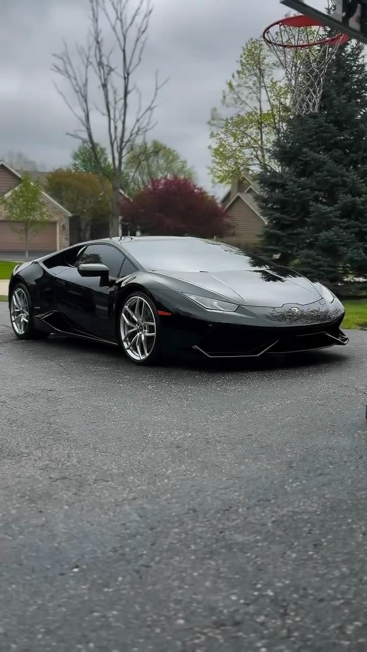 Black Lamborghini after exterior detail