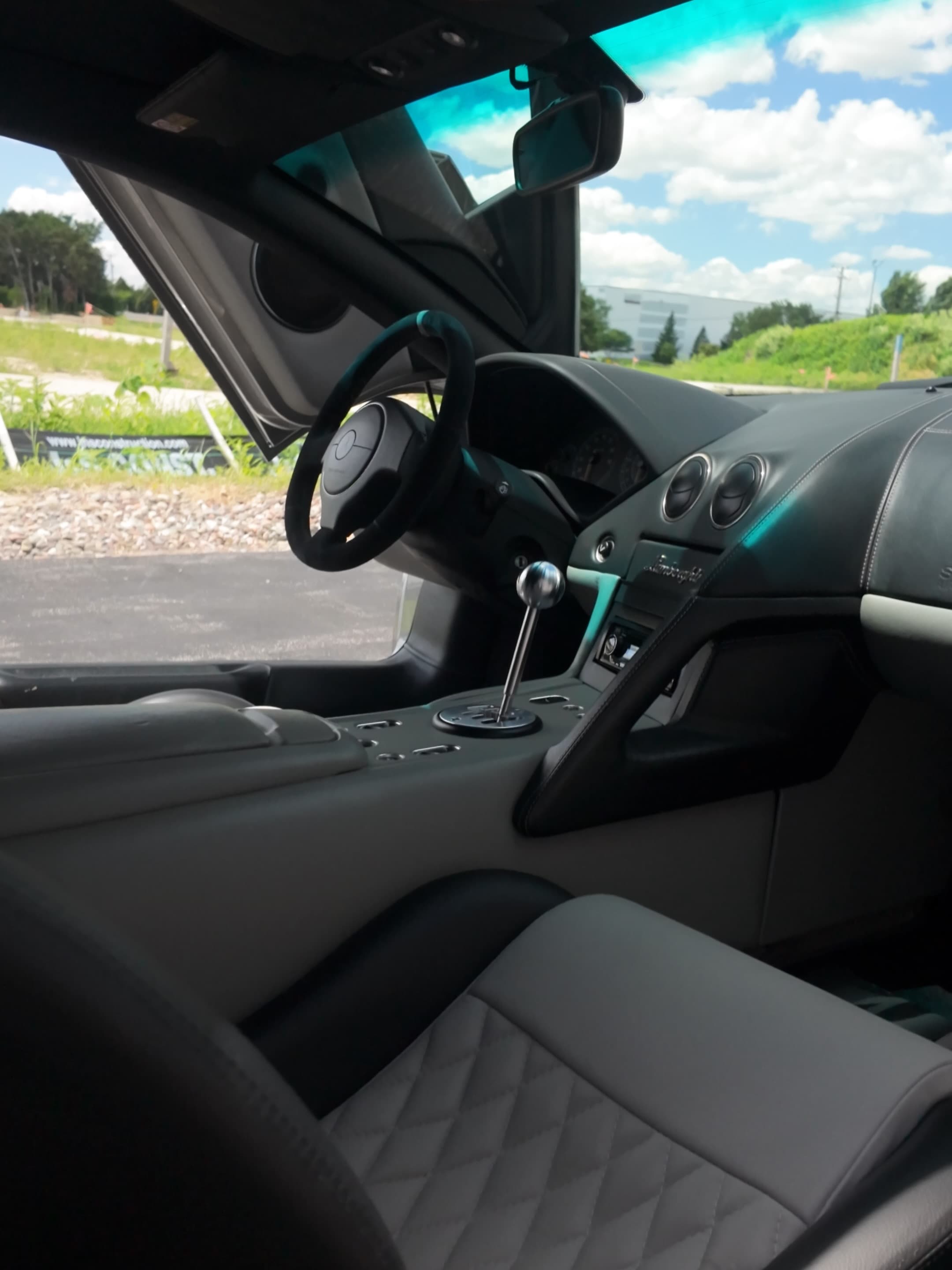 Detailed luxury car interior